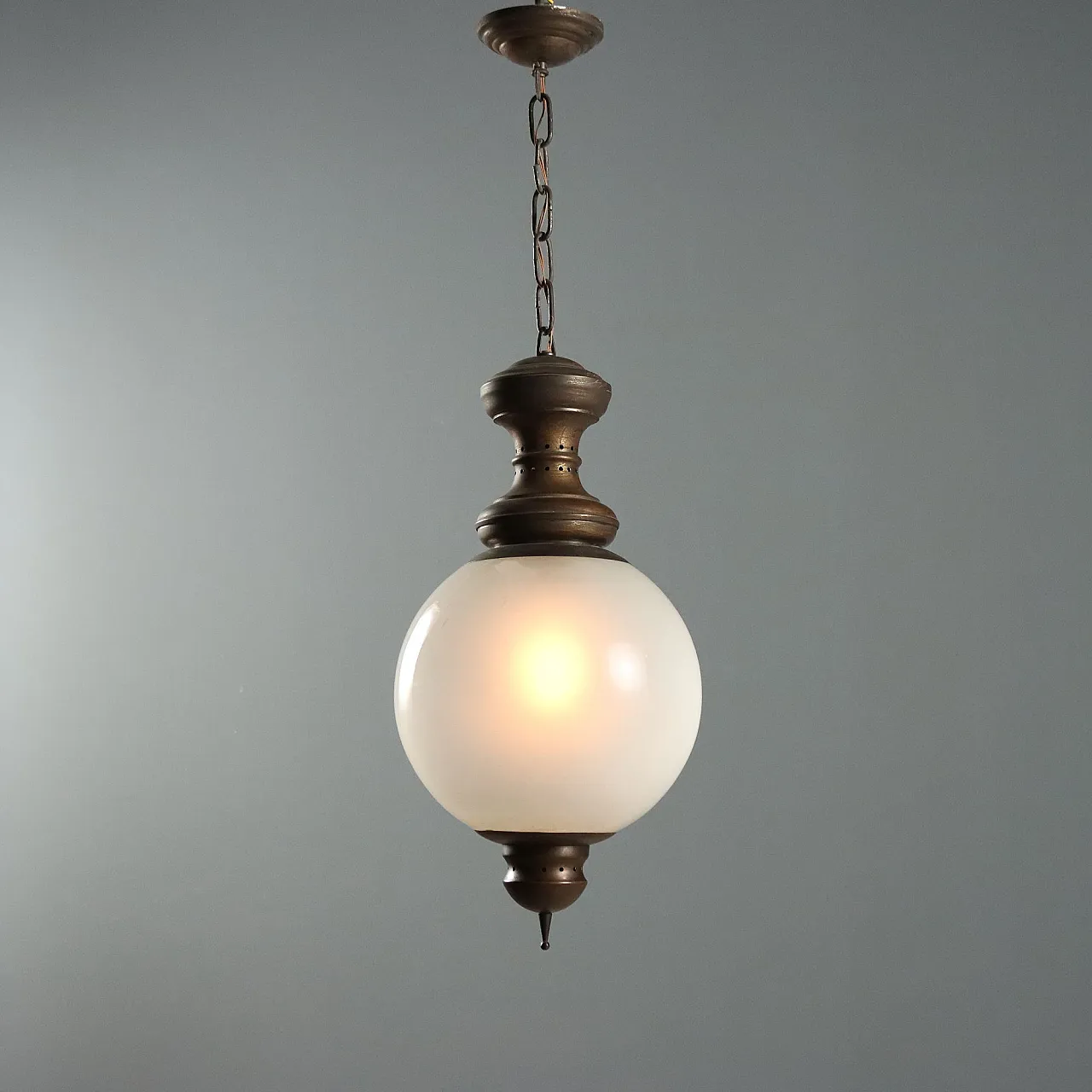 Brass pendant lamp, 1960s 1