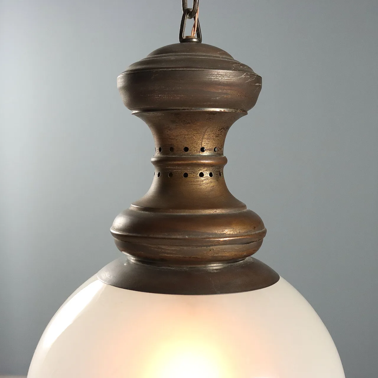 Brass pendant lamp, 1960s 5