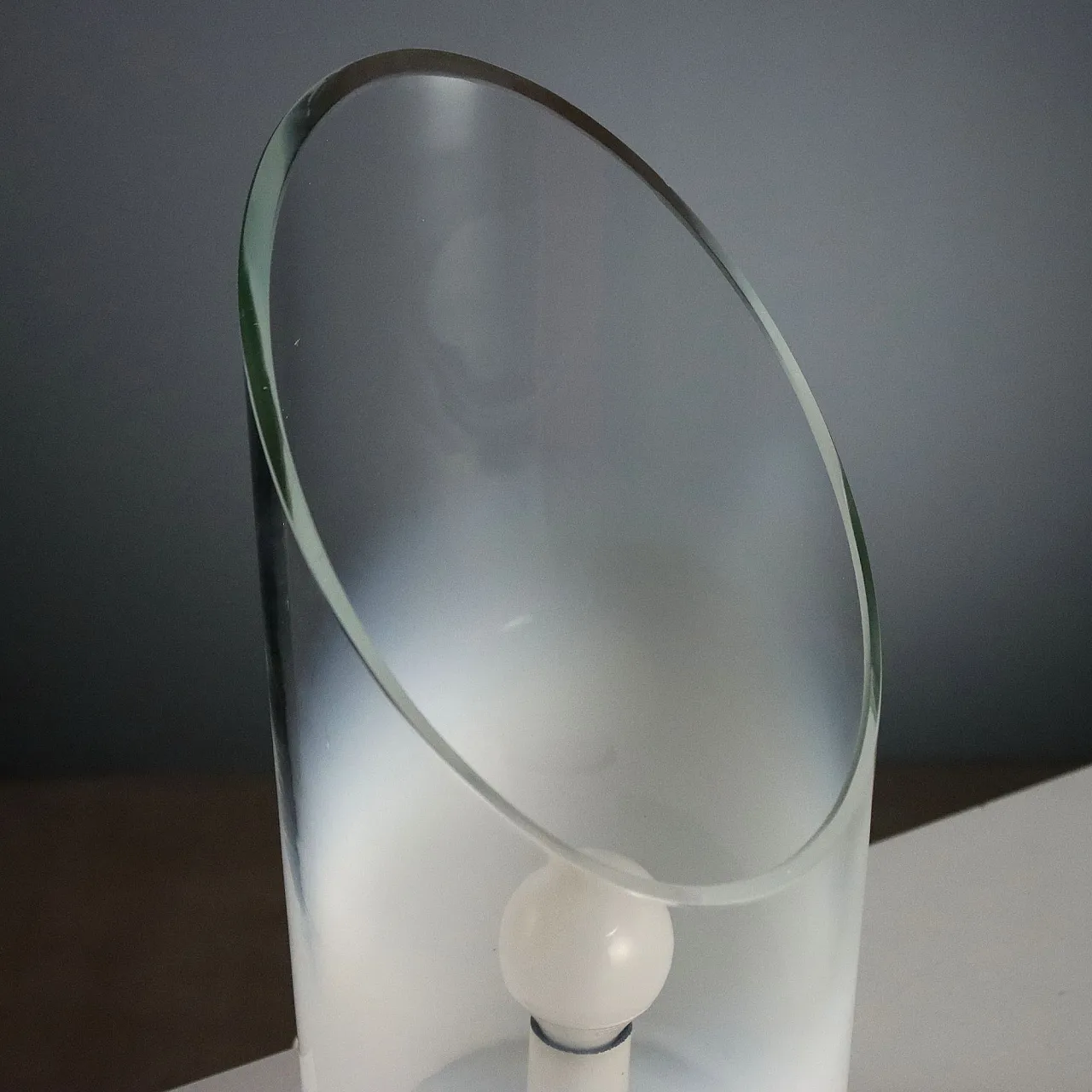 Satin glass table lamp, 1970s 6