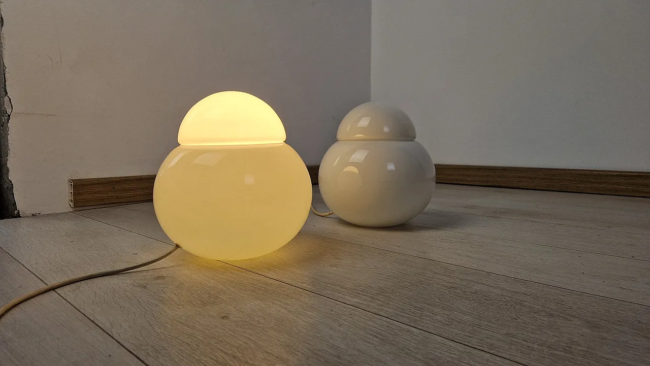 Coppia di lampade Daruma di Sergio Asti per Fontana Arte, anni '70 1