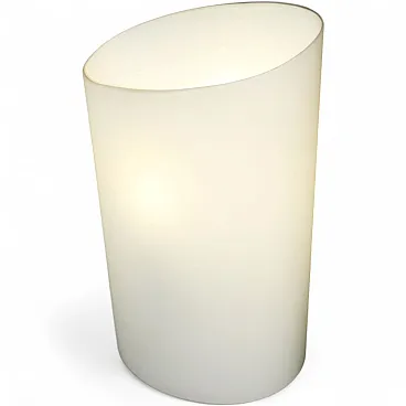 Lampada a parete in vetro opalino, anni '80