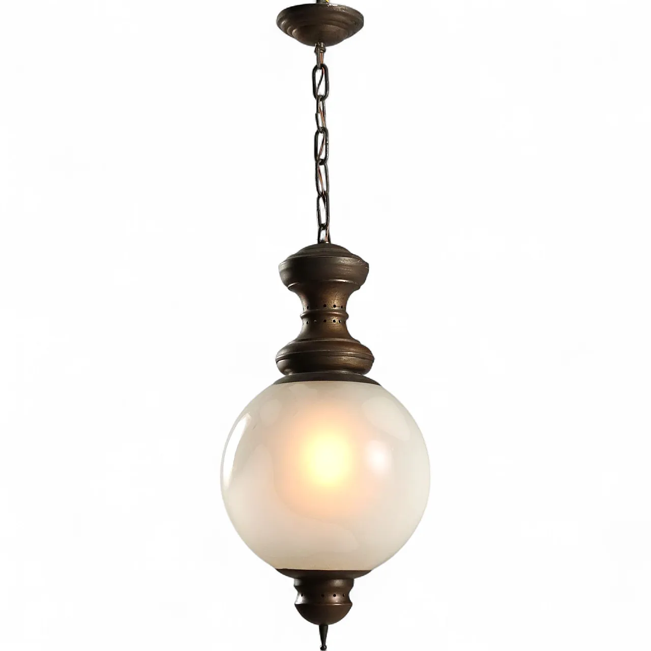 Brass pendant lamp, 1960s 8