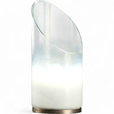 Satin glass table lamp, 1970s