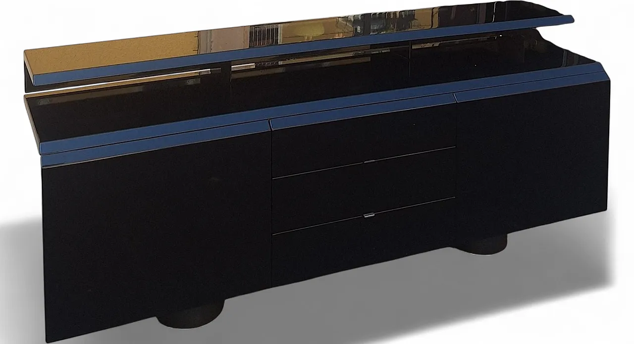 Sideboard in lacquered wood by Giovanni Offredi for Saporiti, 1970s 16