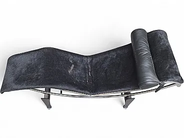LC4 Chaise lounge in pony skin by Le Corbusier for Cassina, 1970s