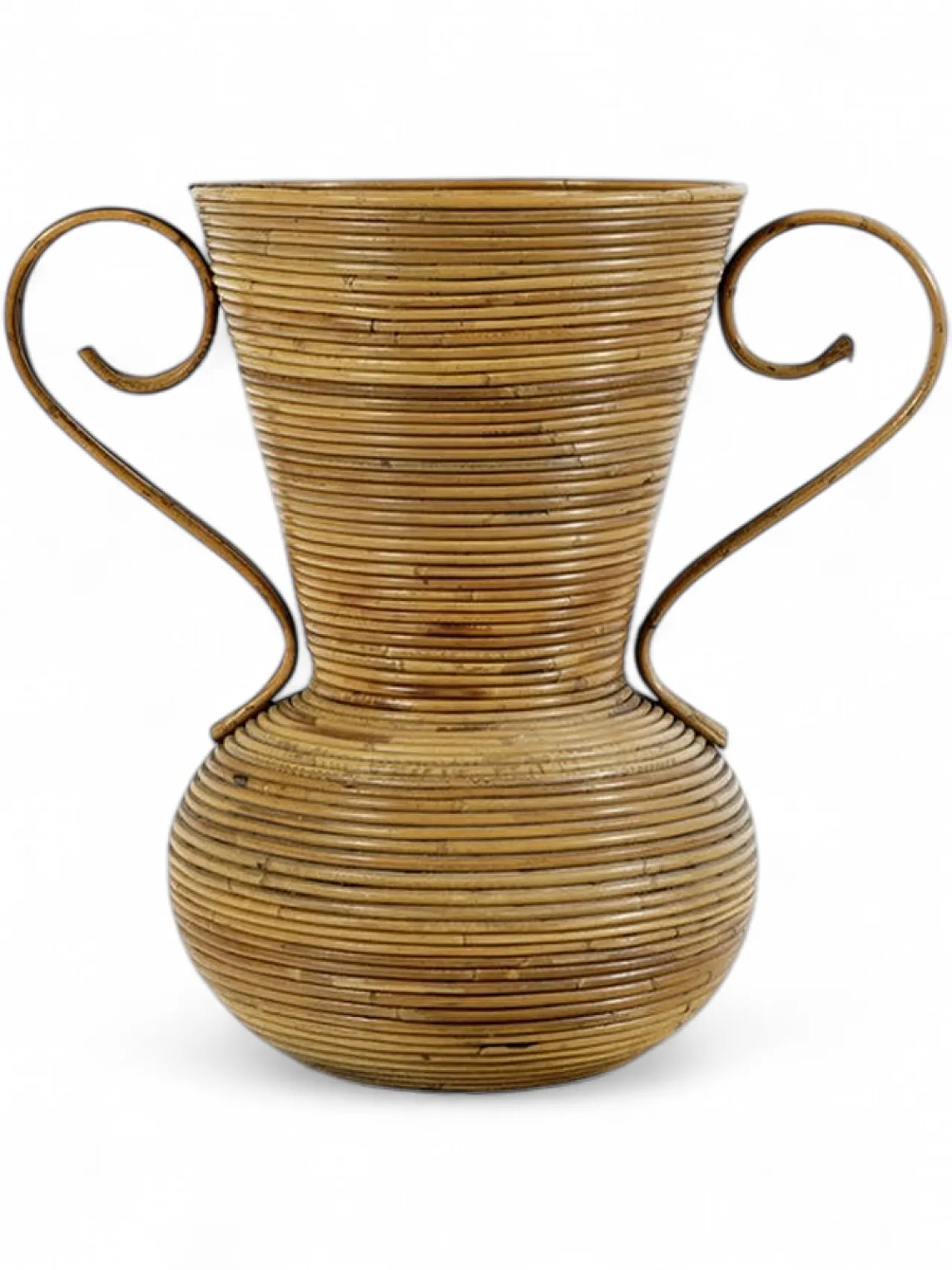 Wicker amphora vase from Vivai Del Sud, 1970s 8