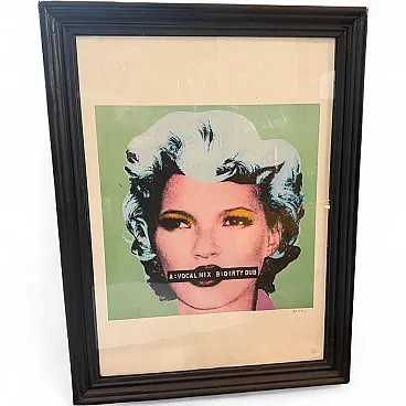 Framed 65/150 Kate Moss Dirty Funker lithography by Banksy, 2000s