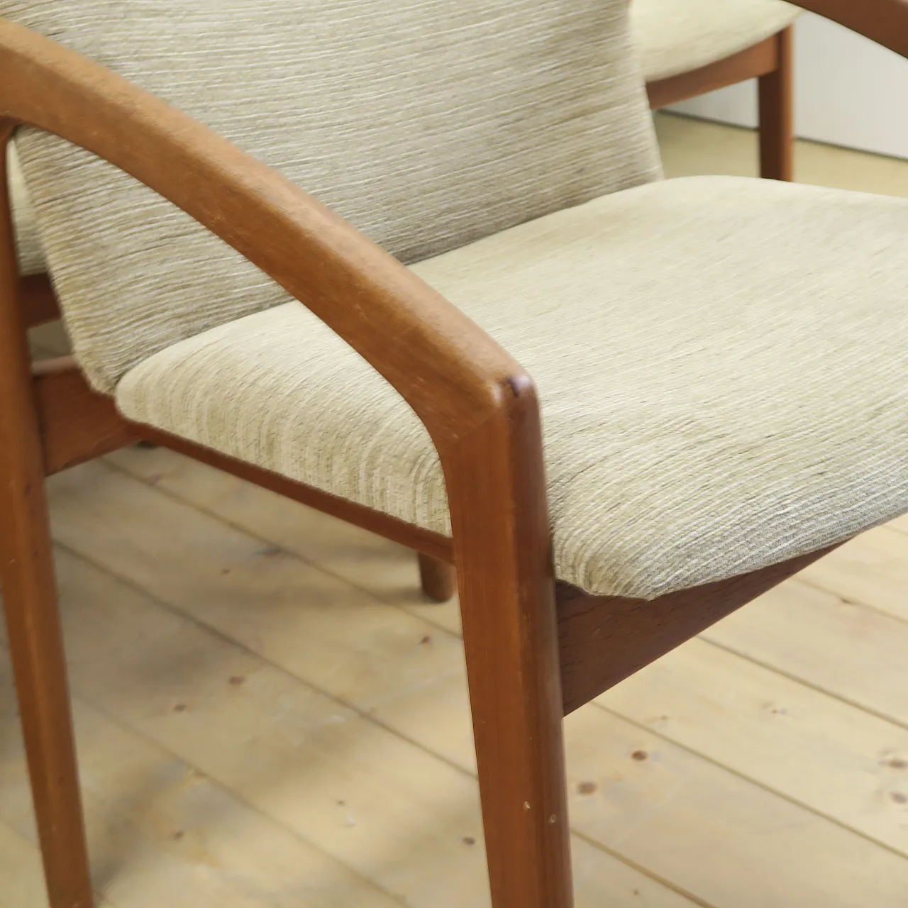 8 chairs in teak by Henning Kjærnulf for Korup Stolefabrik, 1970s 8