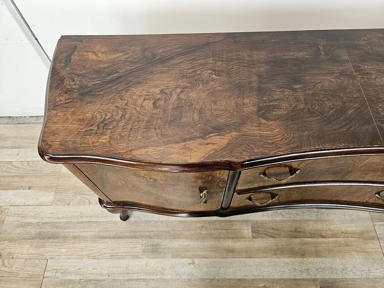 Toelette Chippendale in radica di noce, 1940 4