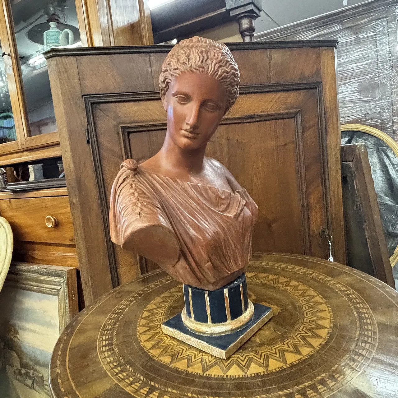 Terracotta sculpture with patina,  19th century 1