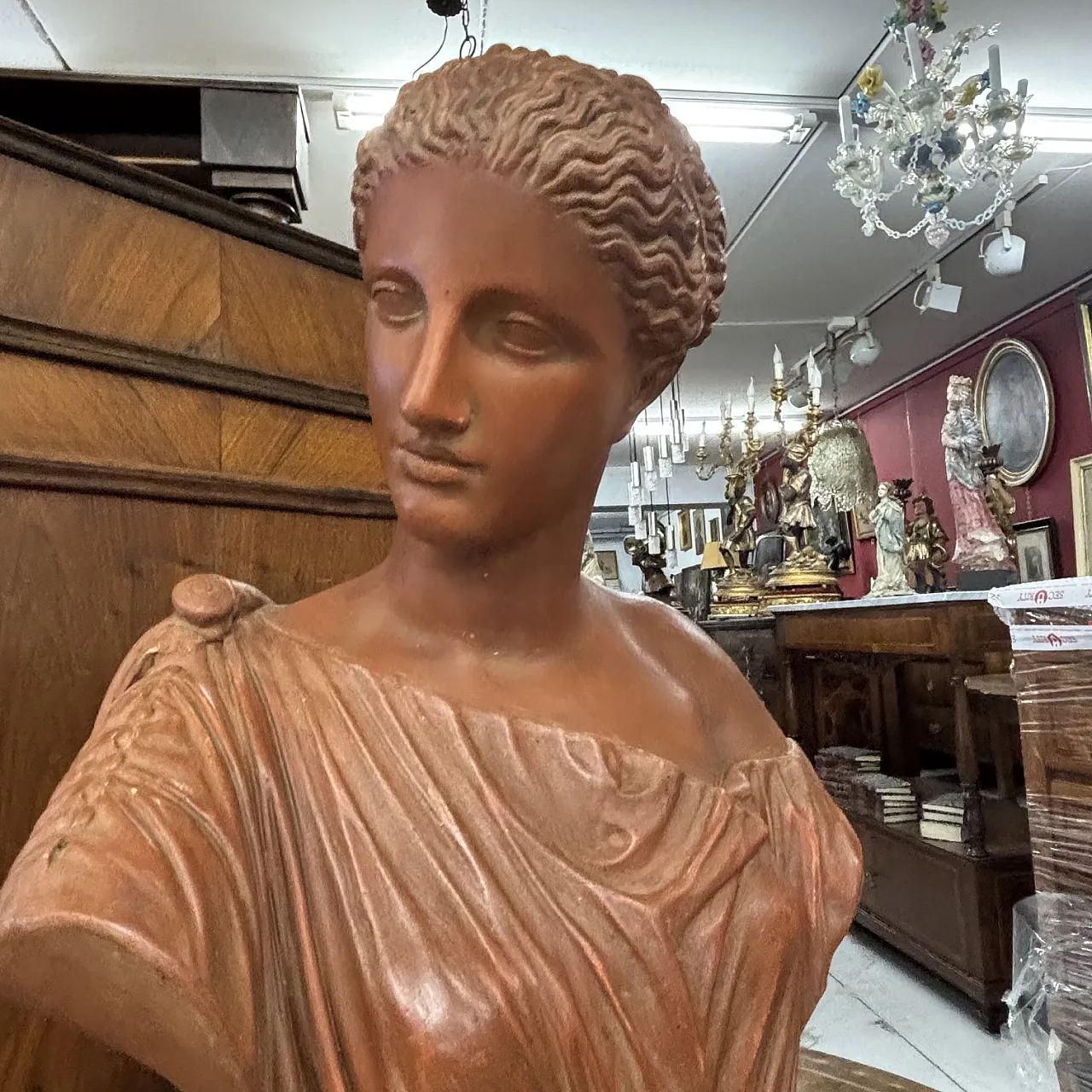 Terracotta sculpture with patina,  19th century 2