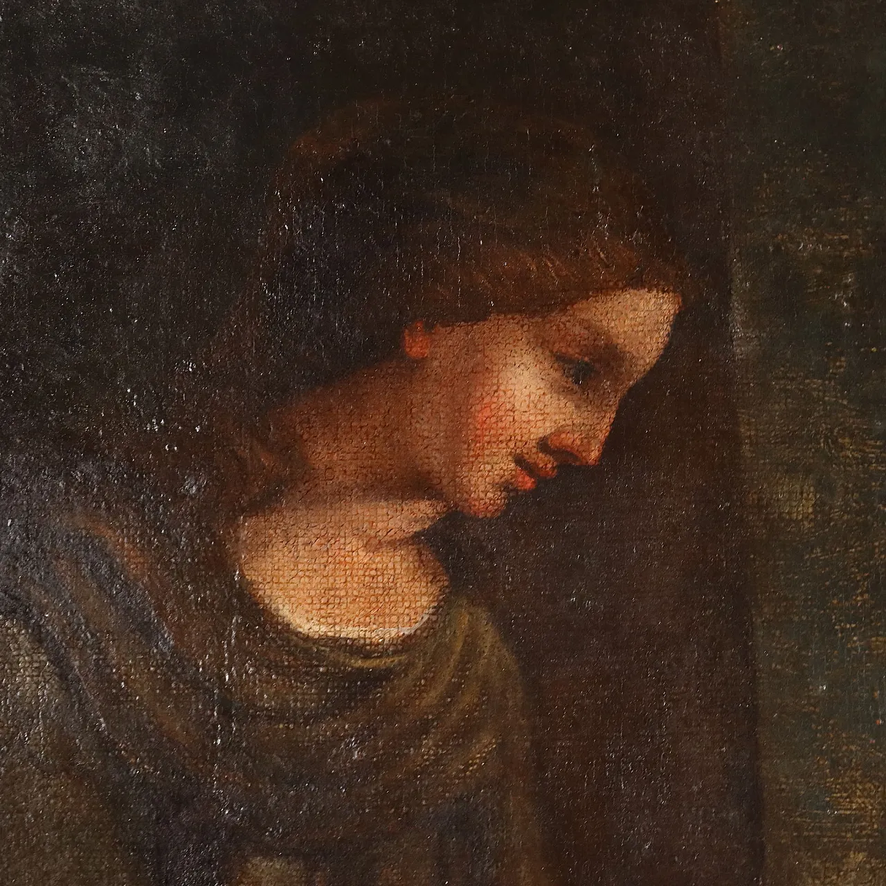 Painting Biblical Scene, oil on canvas, 17th century 4