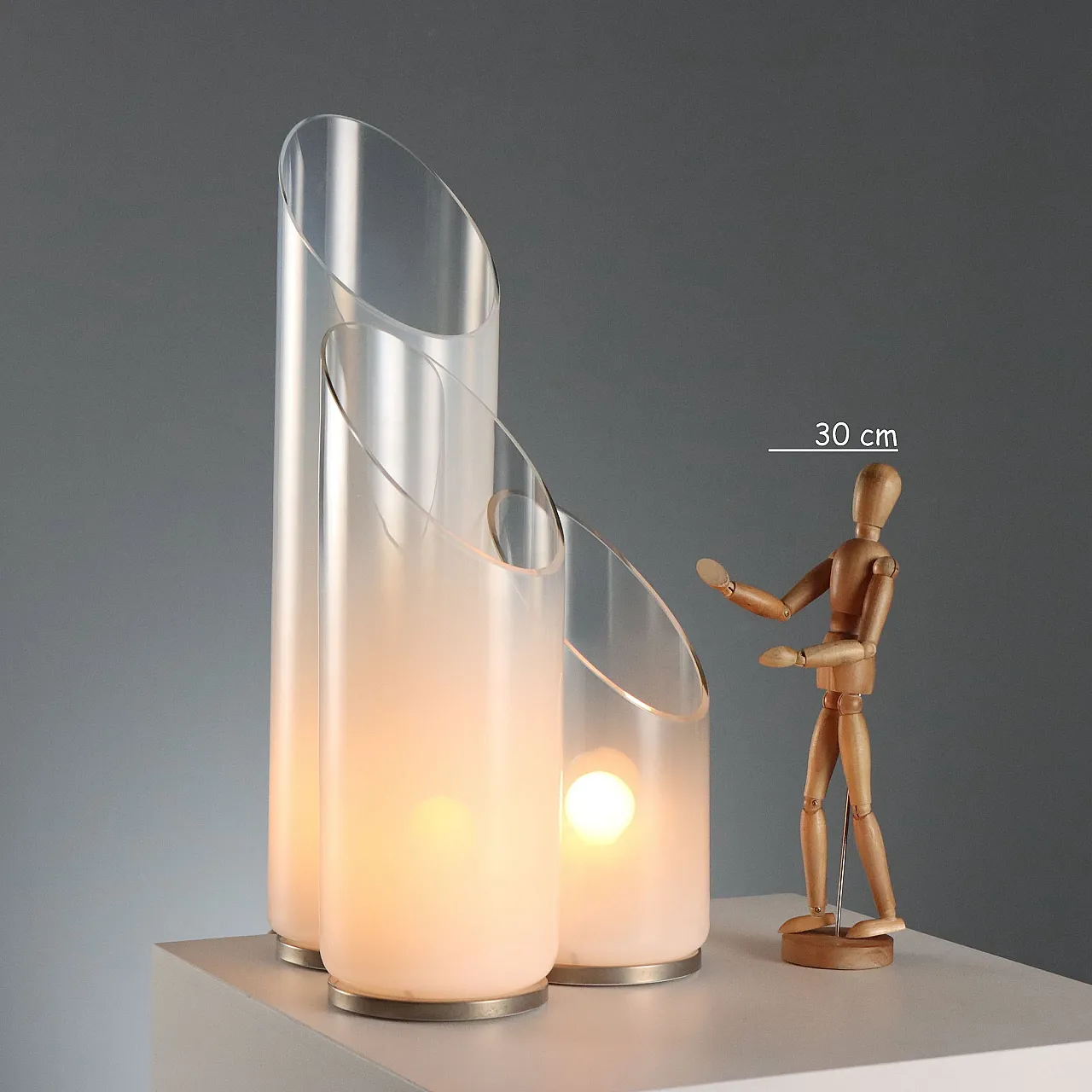 3 Glass table lamps, 1970s 2
