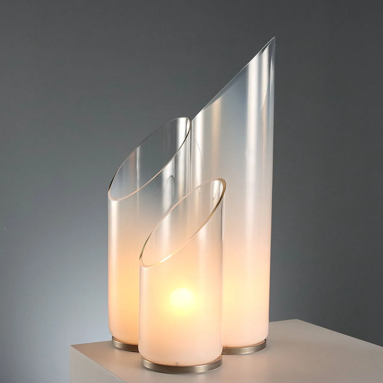 3 Glass table lamps, 1970s 5