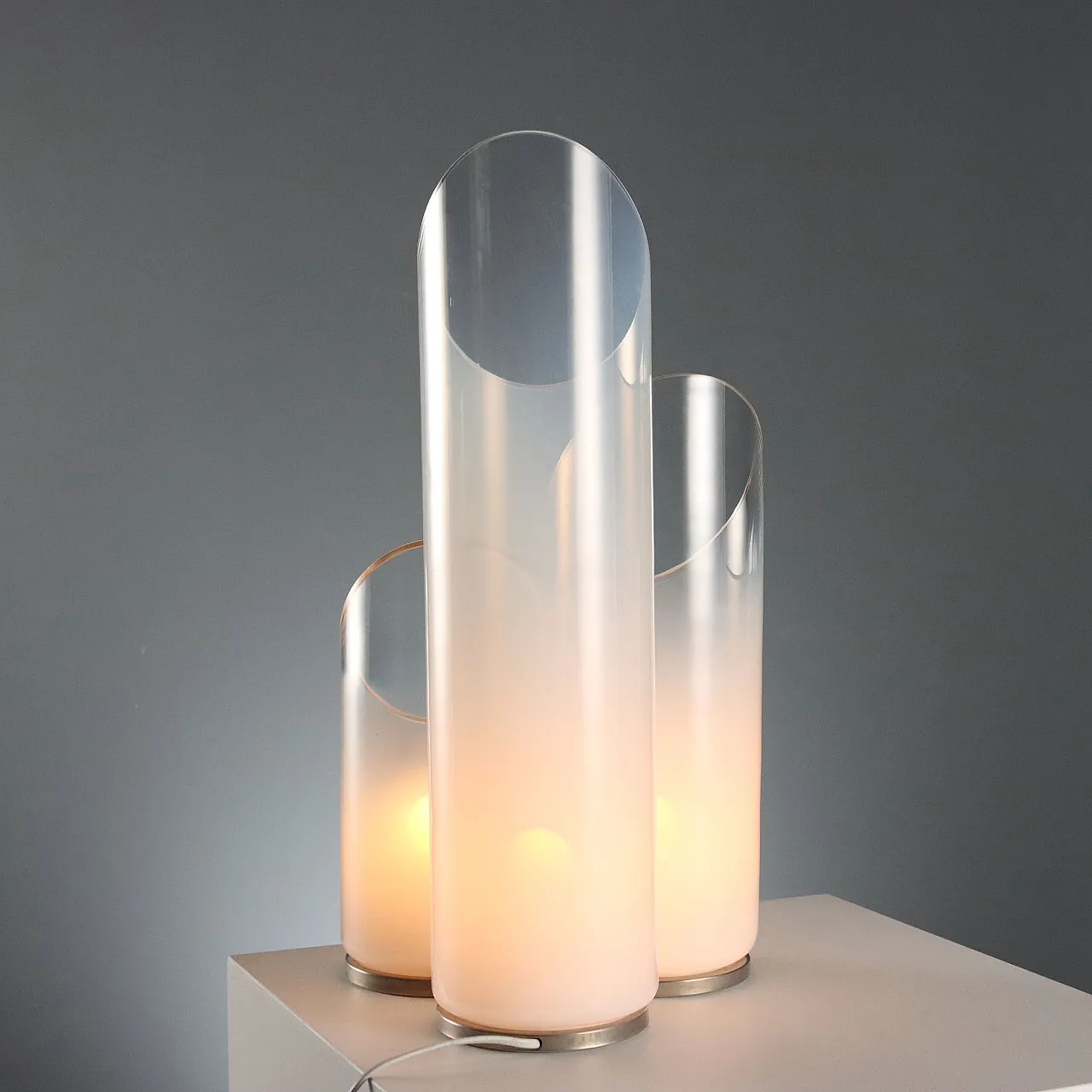 3 Glass table lamps, 1970s 6