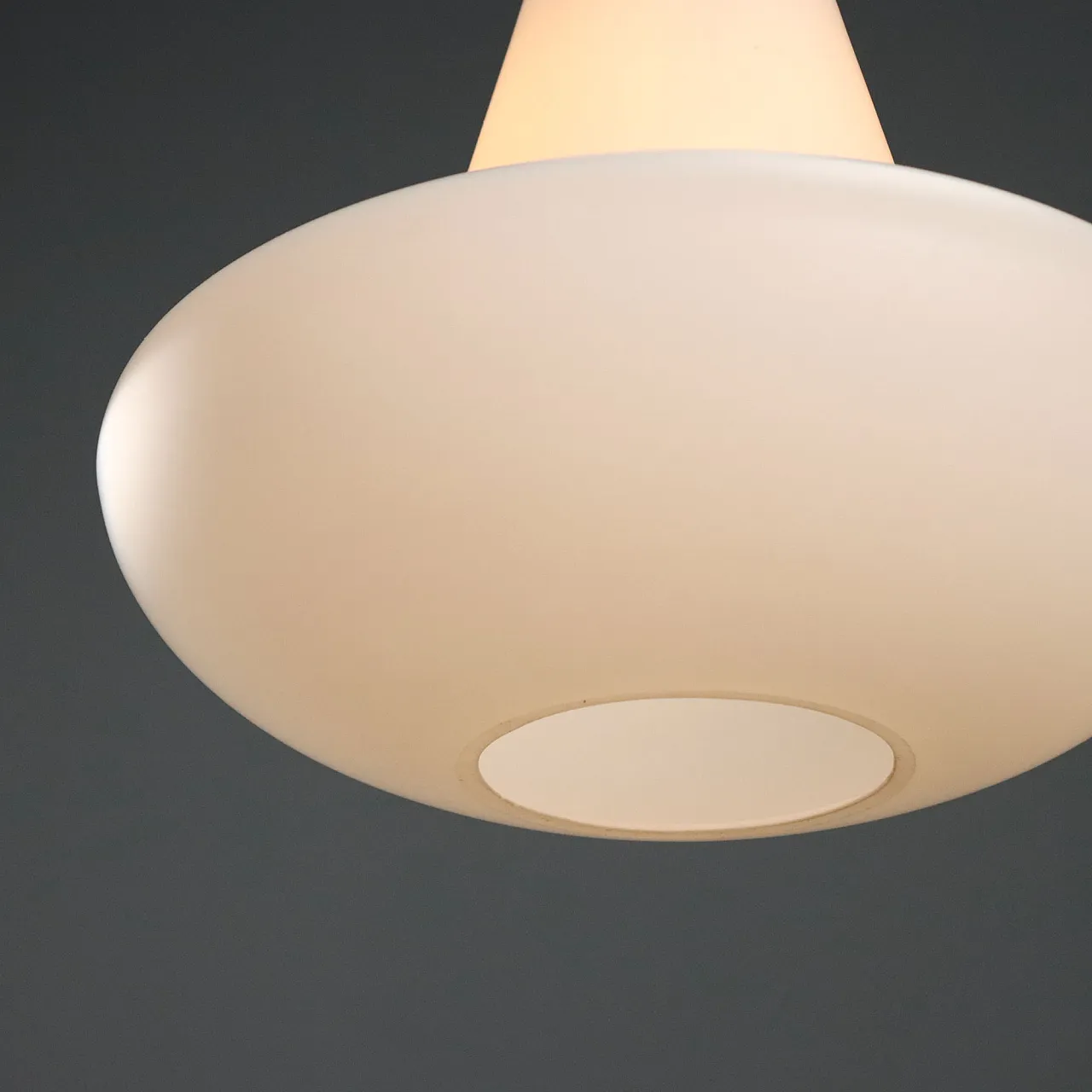 Lamp in brass and opal glass, 1960s 4