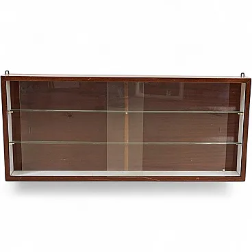 Vetrina minimalista in noce, anni '60