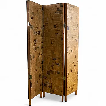 Vintage Decorated Wooden Screen