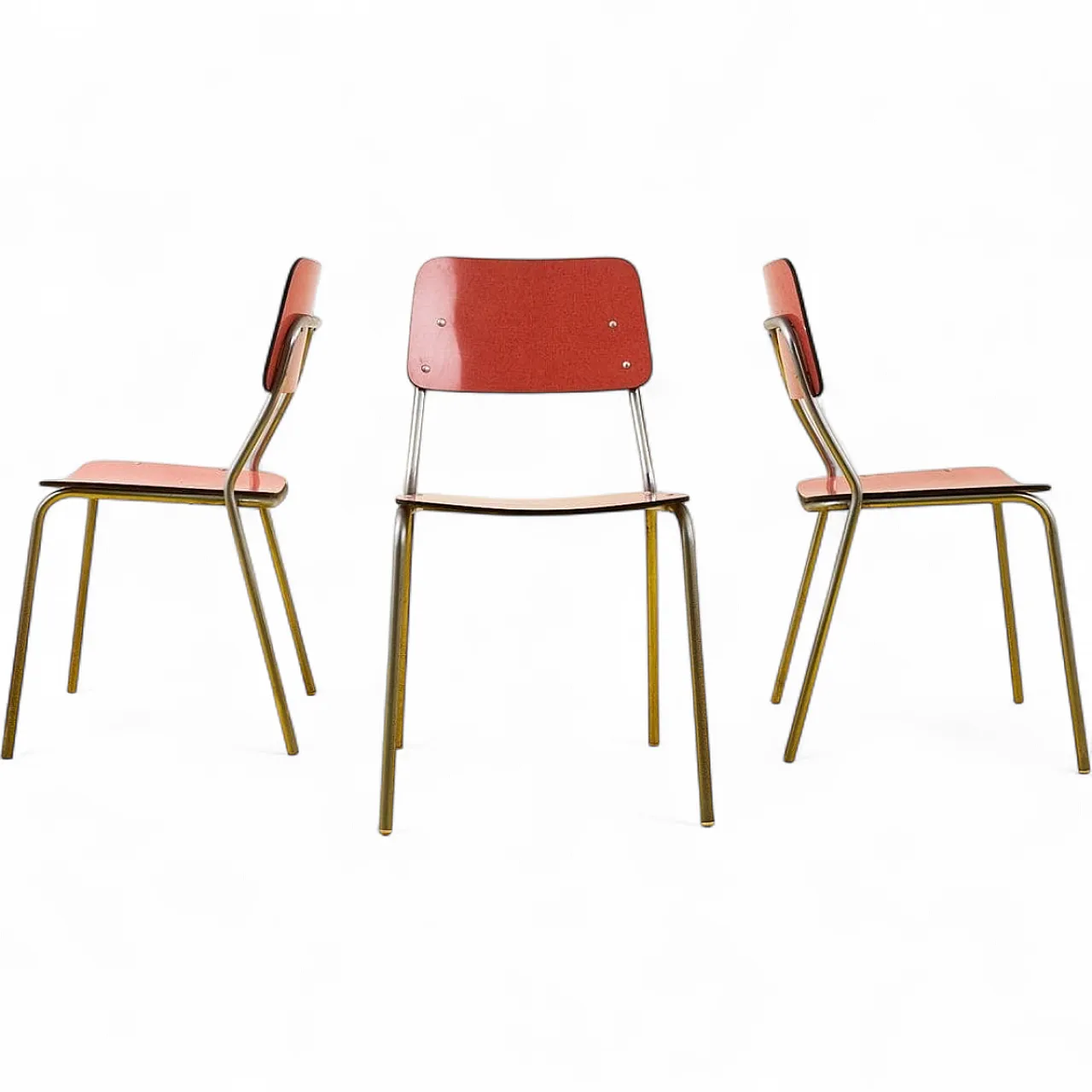 3 Formica and chromed metal chairs, 1950s 7