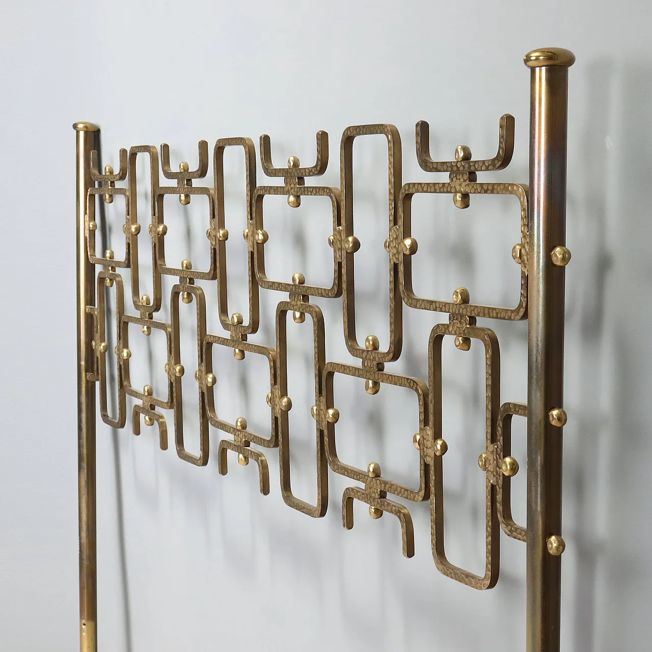 Brass double bed headboard, 1960s 3