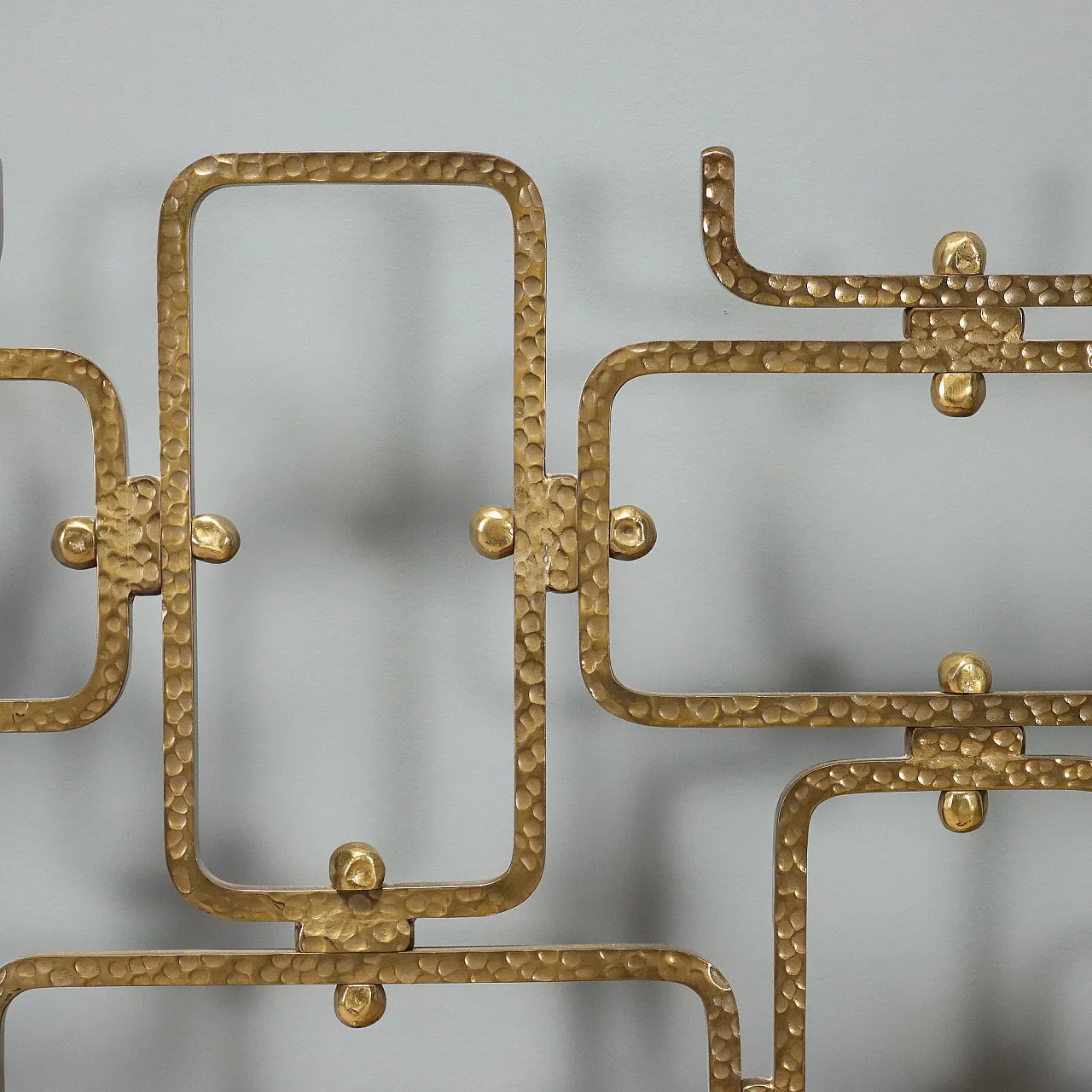 Brass double bed headboard, 1960s 5