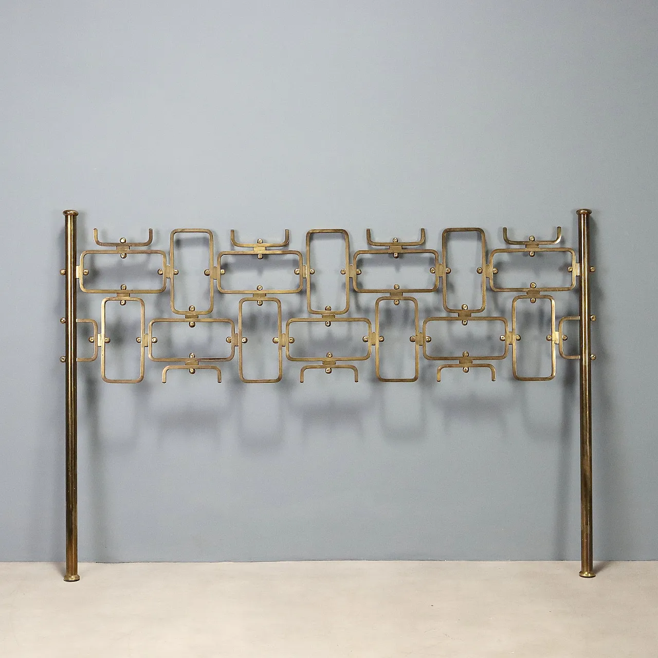 Brass double bed headboard, 1960s 7