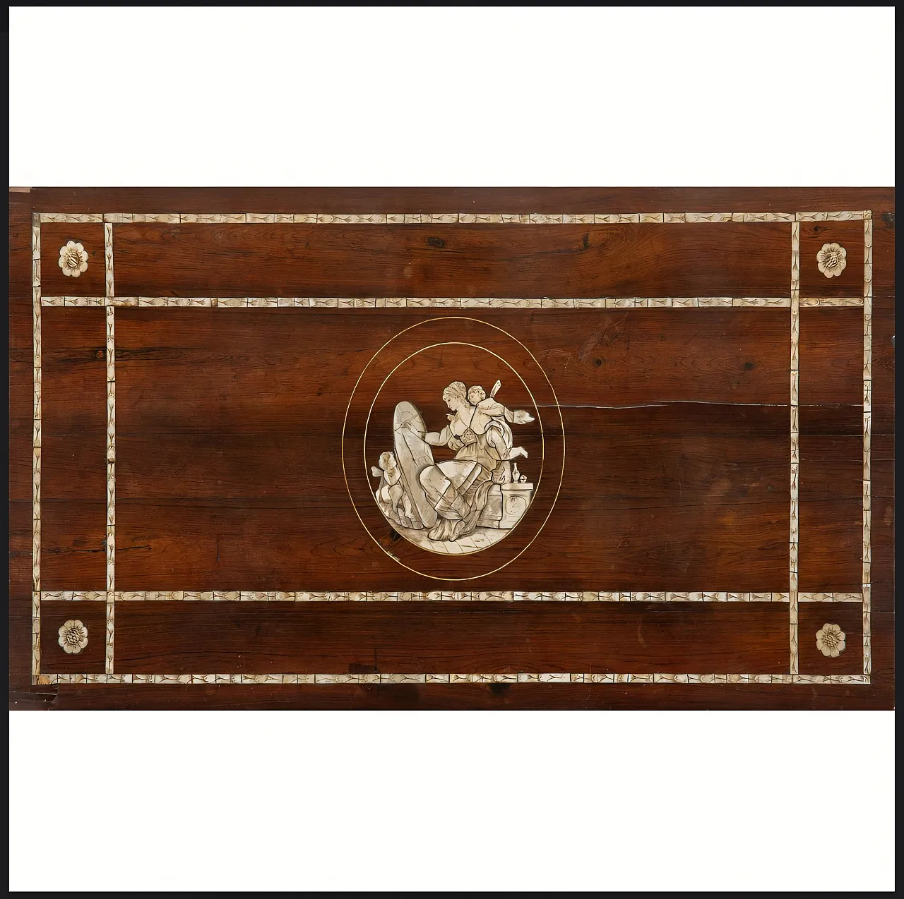 Lira table in wood and ivory inlay, 18th century 4