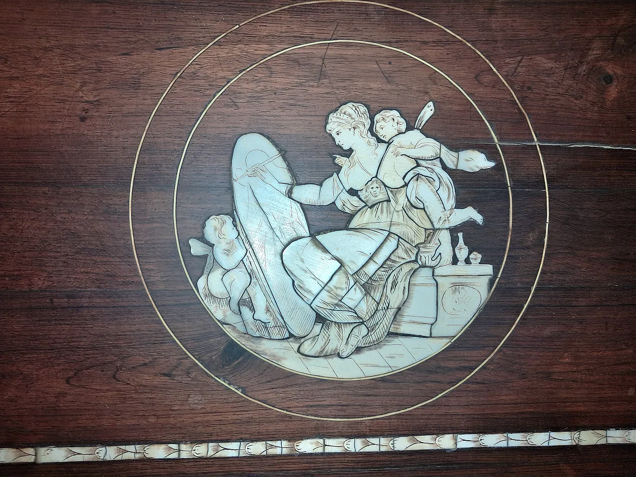 Lira table in wood and ivory inlay, 18th century 5