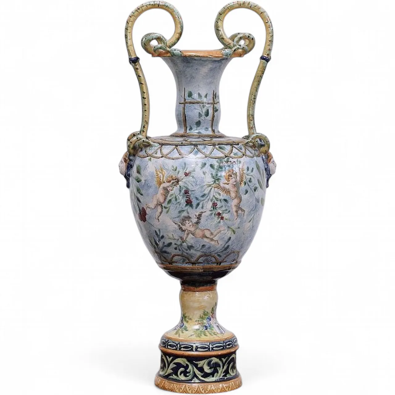 Amphor with handles in painted ceramic, 1930s 11
