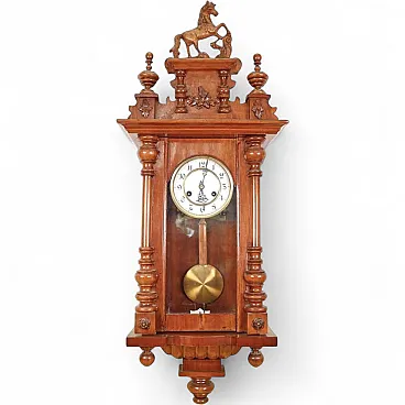Orologio a pendolo da parete in legno, '900