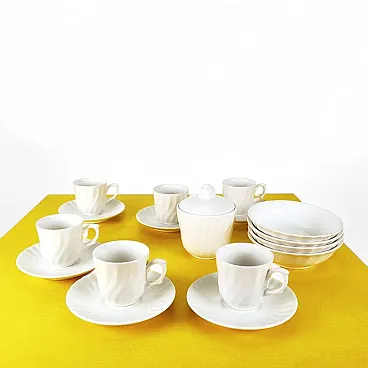 Ceramic Coffee Service 17 pieces by Fontebasso Treviso, 20th c.