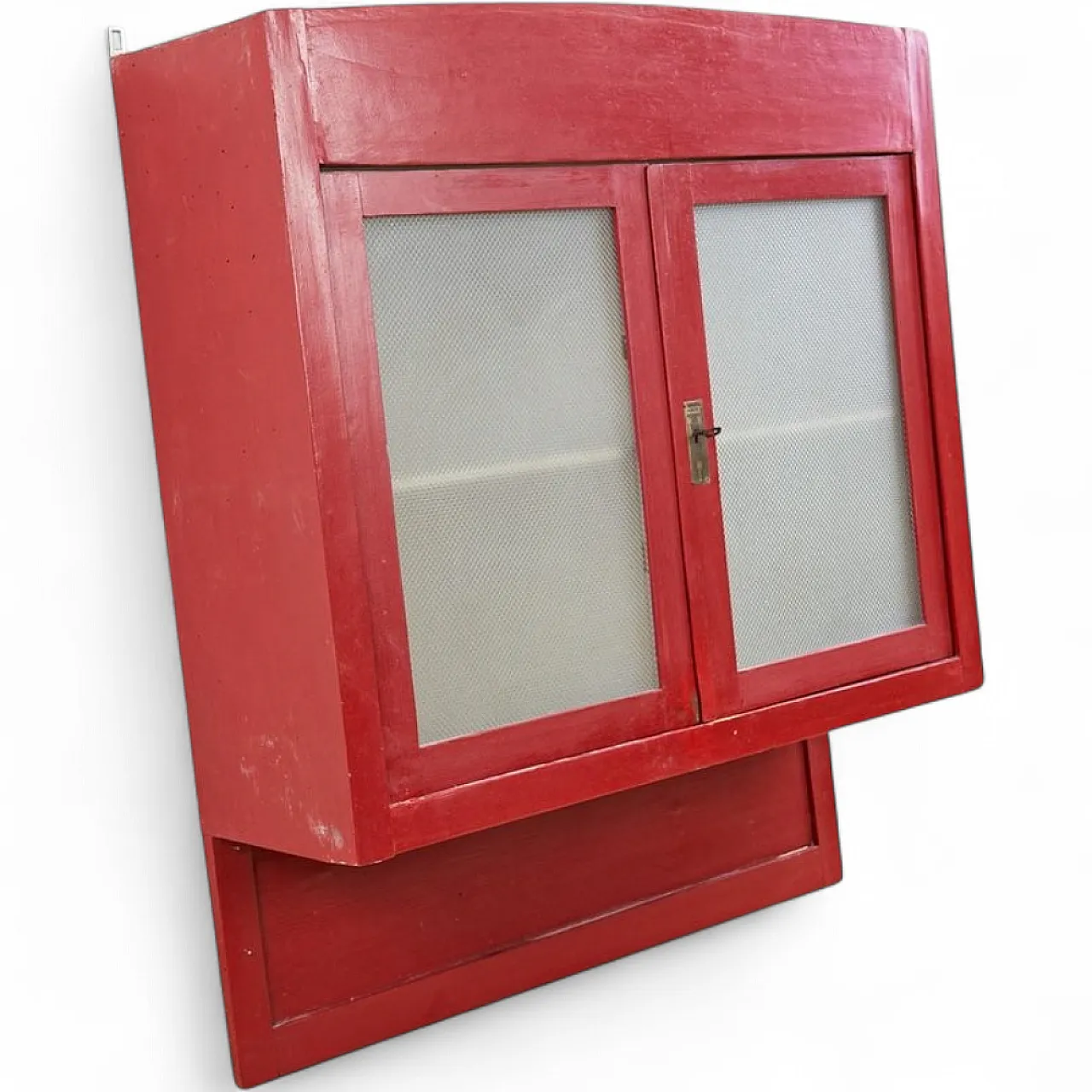 Red Lacquered Kitchen Wall Unit, 1930s 9