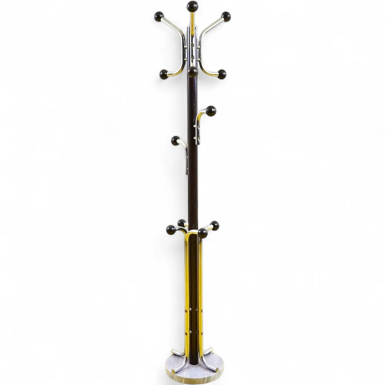 Metal Coat Stand with Marble Base, 1970s 7