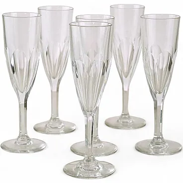 6 Flutes Saint Louis in cristallo, '900