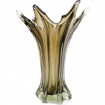 Vaso italiano di metà secolo in vetro di Murano, prodotto da Made Murano Glass, anni '50.