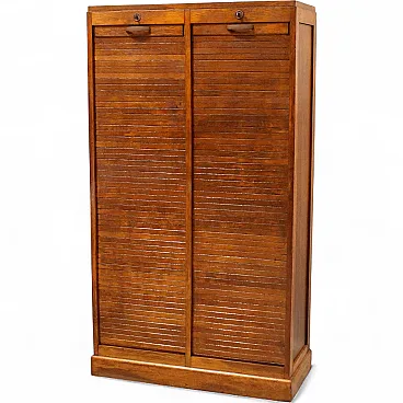 Oak filing cabinet, shutter, filing cabinet, early 20th century