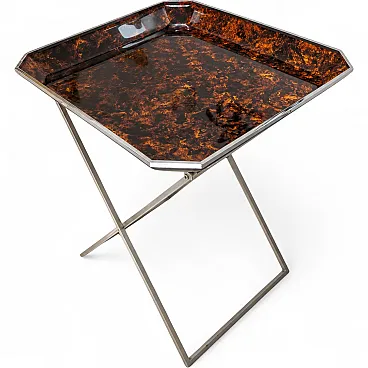 Folding Lucite Table by Willy Rizzo, Italy, 1970s