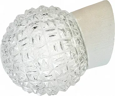 Vintage White Porcelain Wall Light, 1970s