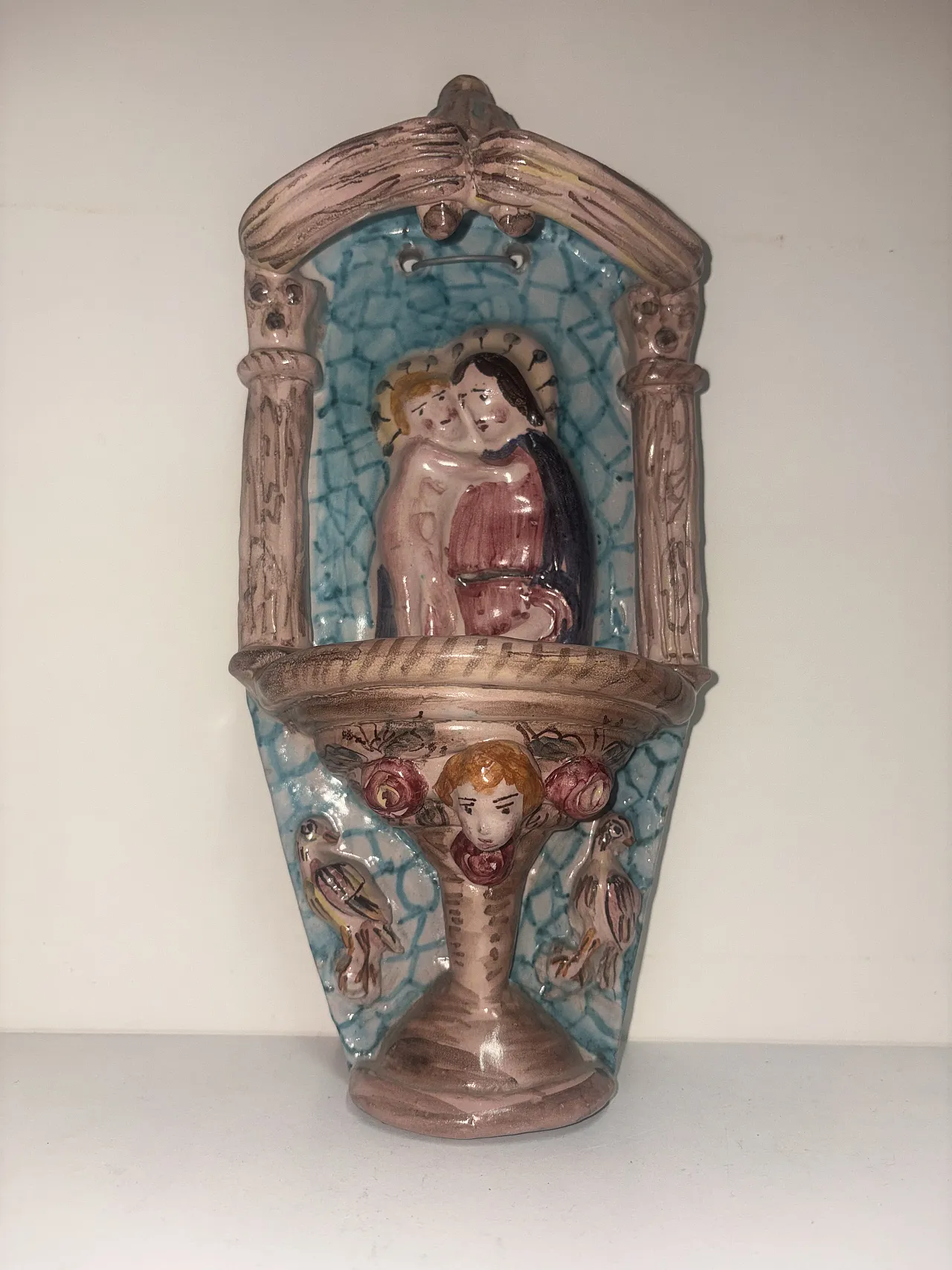 Holy water stoup Madonna with child, 70s 3