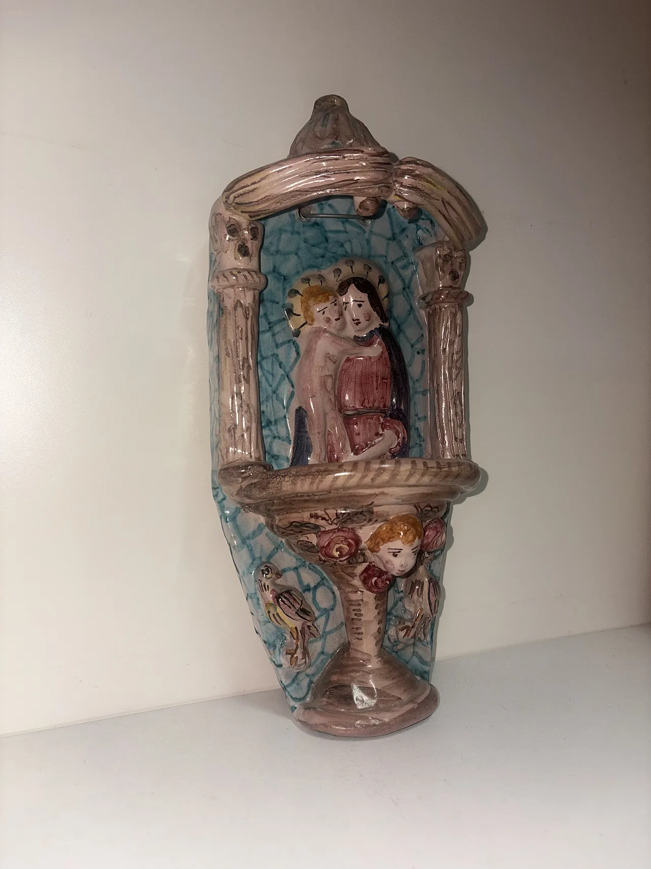 Holy water stoup Madonna with child, 70s 5