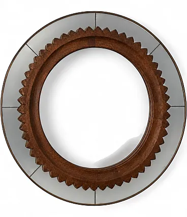 Round wall mirror, Fratelli Marelli, Italy, 1950s