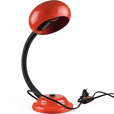 Lampada da scrivania tavolo rossa, anni '70
