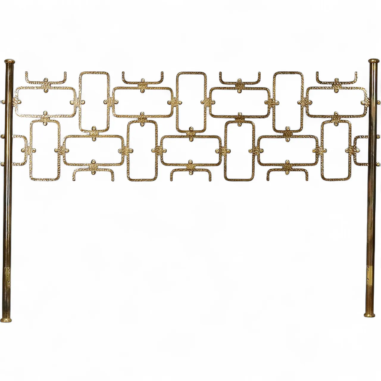 Brass double bed headboard, 1960s 8