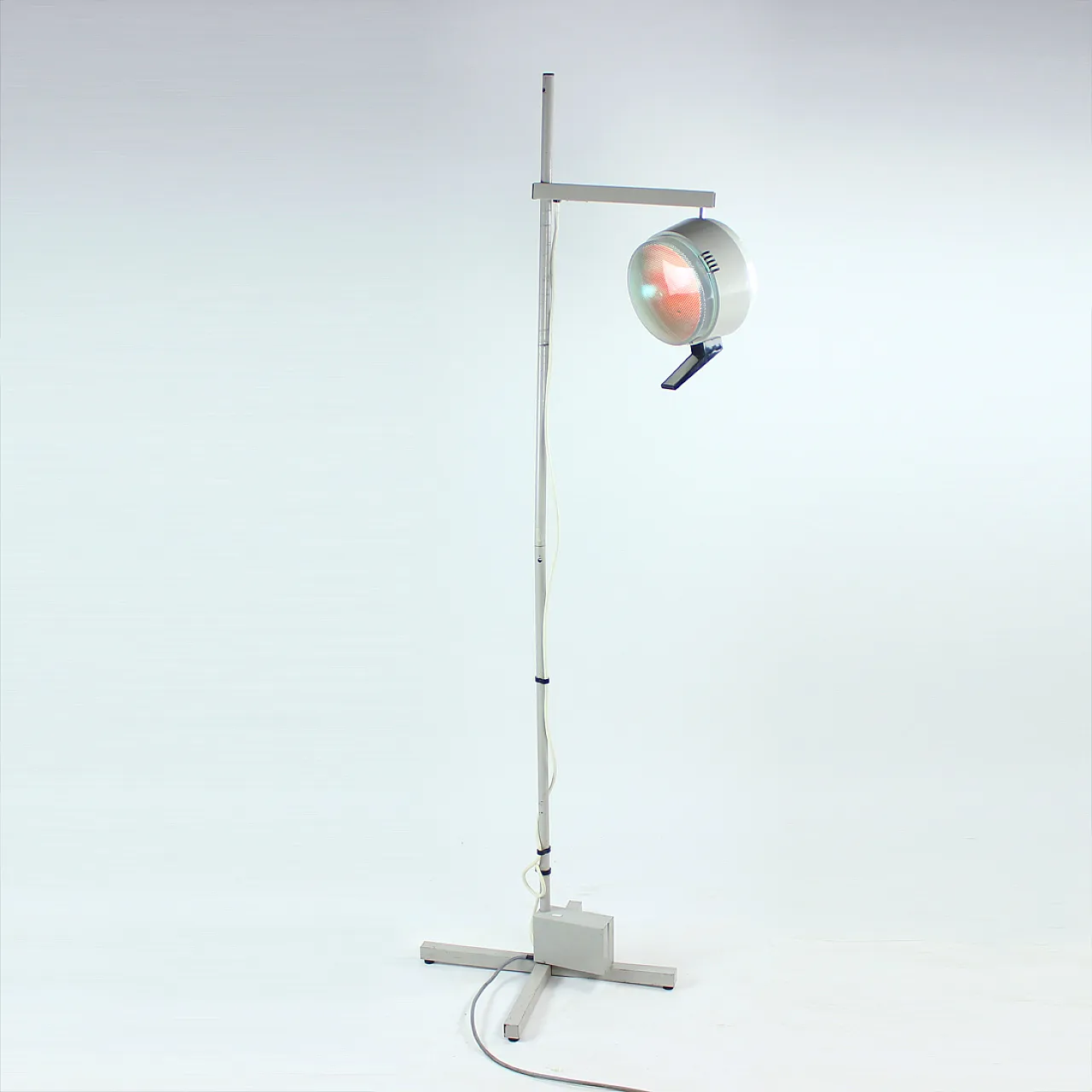 Tall Metal Doctor's Floor Lamp, Czechoslovakia 1950s 1