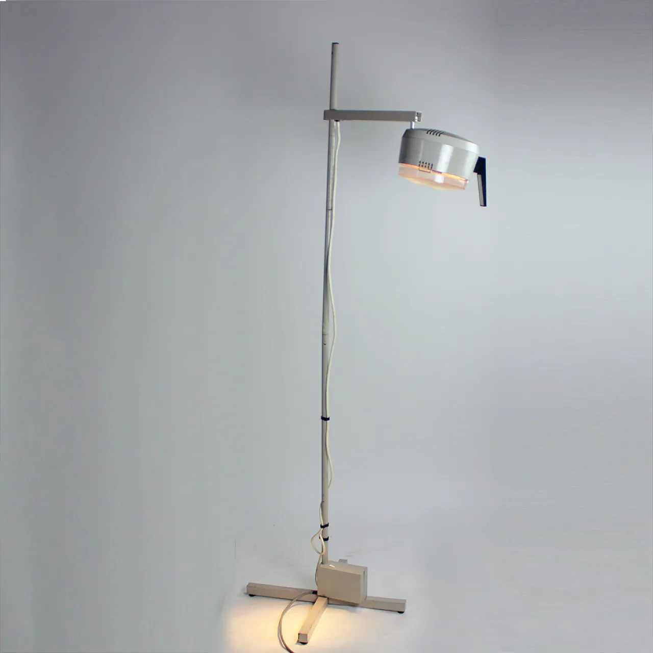Tall Metal Doctor's Floor Lamp, Czechoslovakia 1950s 11