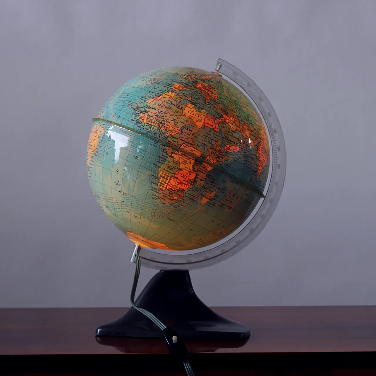 Illuminating Plastic Globe, Czechoslovakia 1960s 10