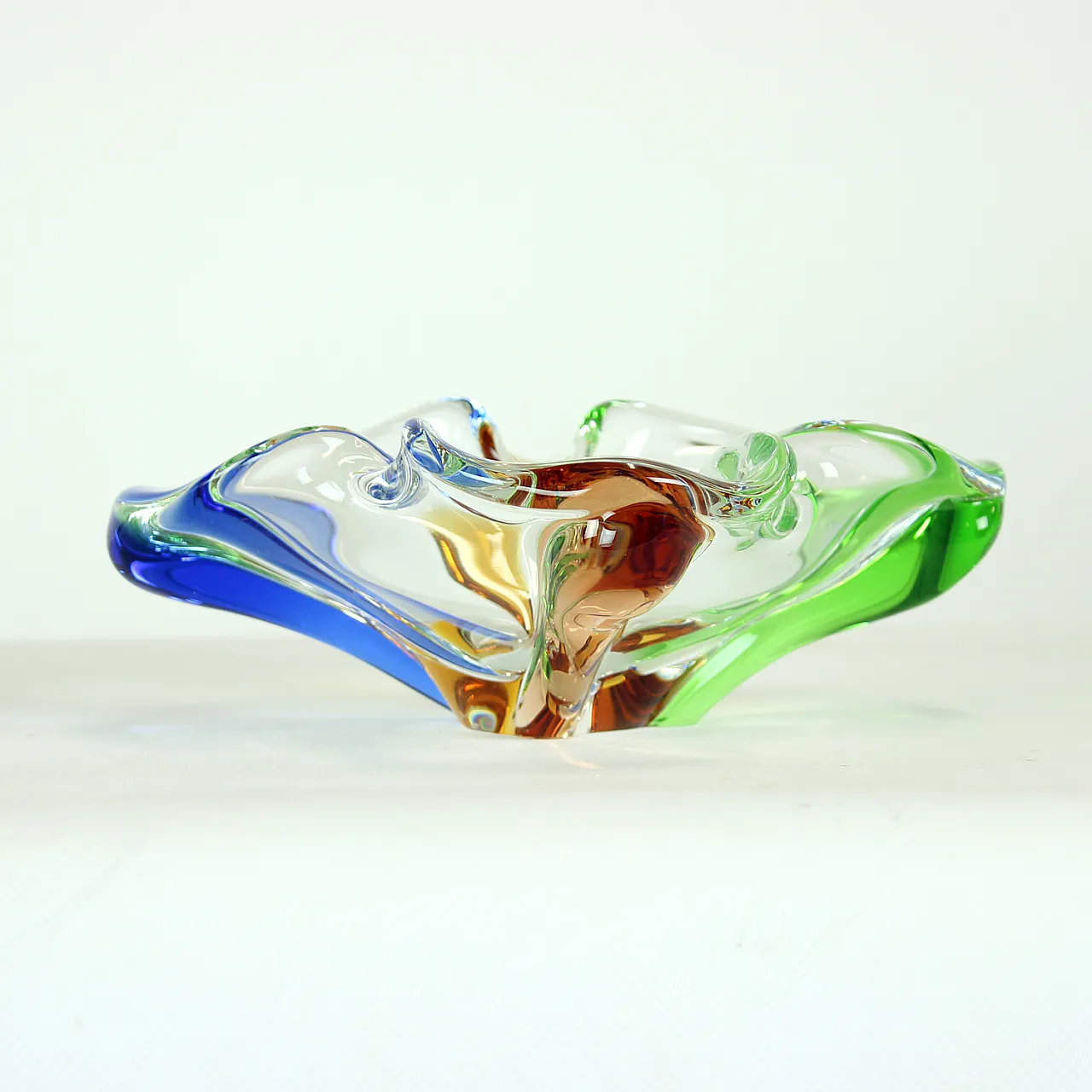 Design Art Rhapsody Collection Glass Bowl By Frantisek Zemek, Czechosl 1