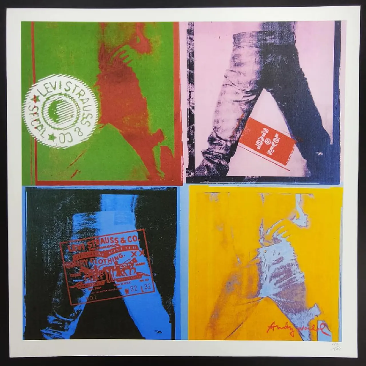 Andy Warhol Levi's limited edition lithograph by CMOA, 1980s 1