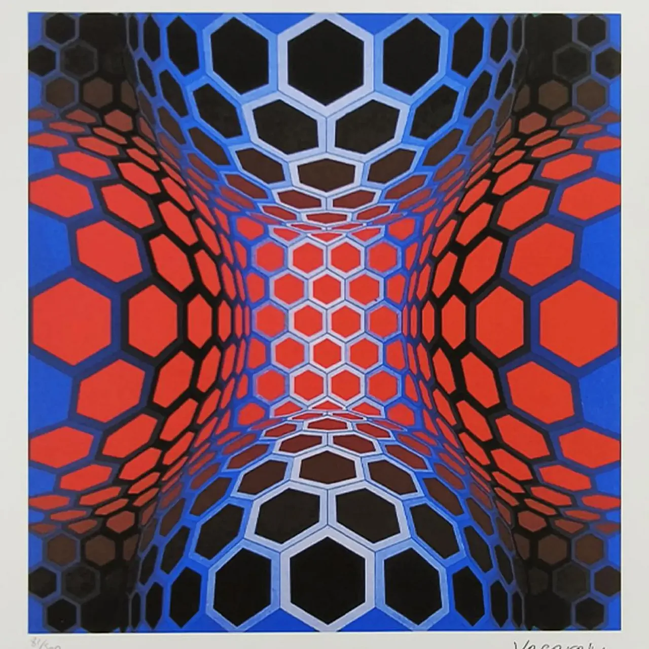 Victor Vasarely limited numbered edition lithograph, 1970s 2