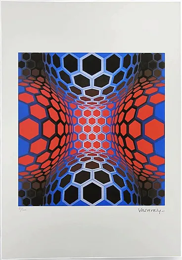 Victor Vasarely limited numbered edition lithograph, 1970s